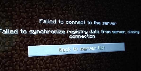 Minecraft Failed To Synchronize
